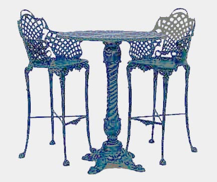 Cast Aluminum Garden Patio Furniture Basket weave